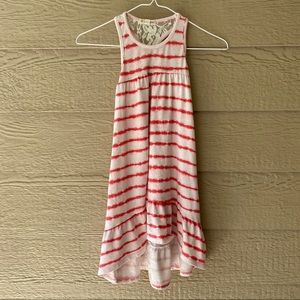 Tucker + Tate Girls Pink Striped Sundress w/ Lace